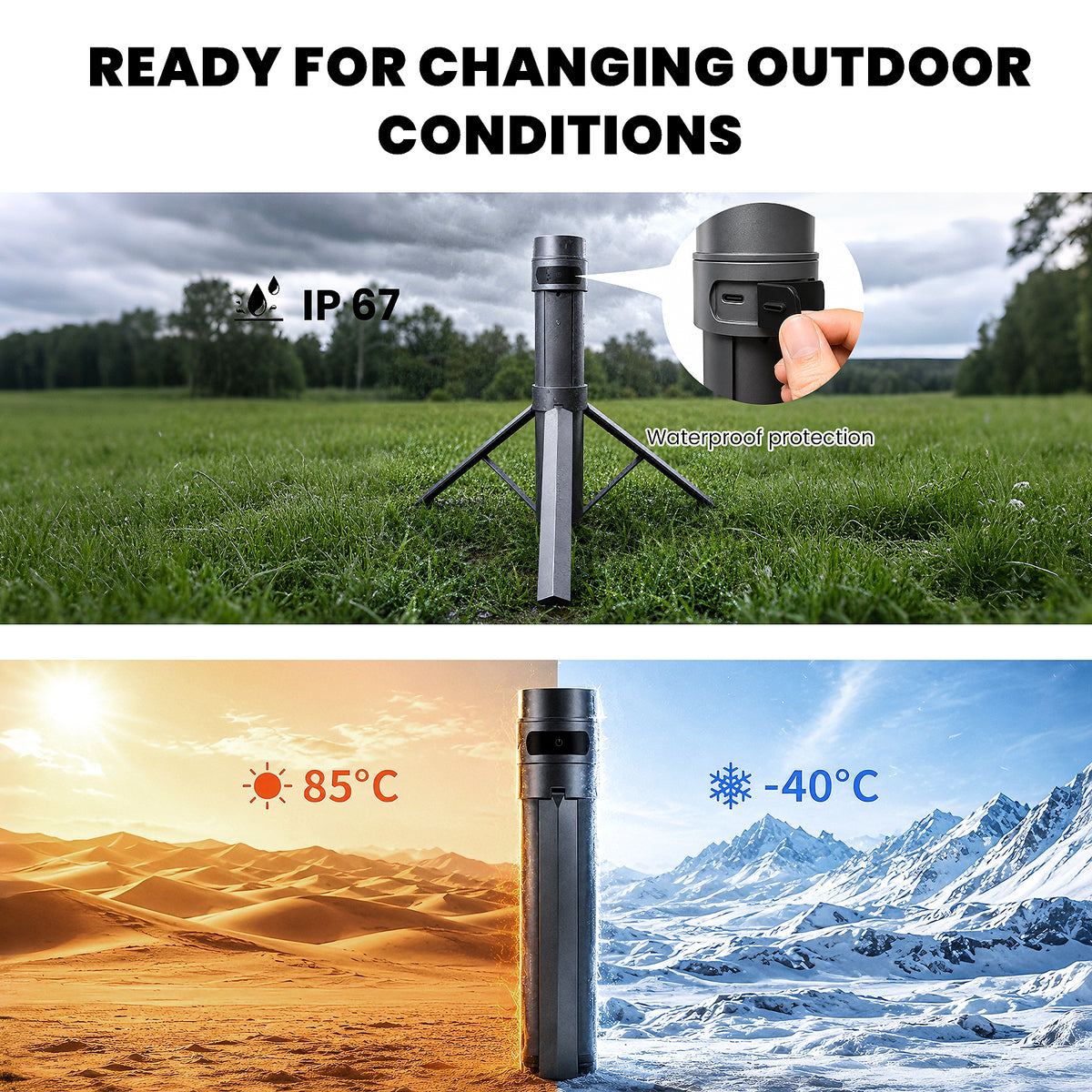 45000mAh Starlink Mini Foldable Battery Tripod – 99Wh/166Wh, ready for changing outdoor coditions