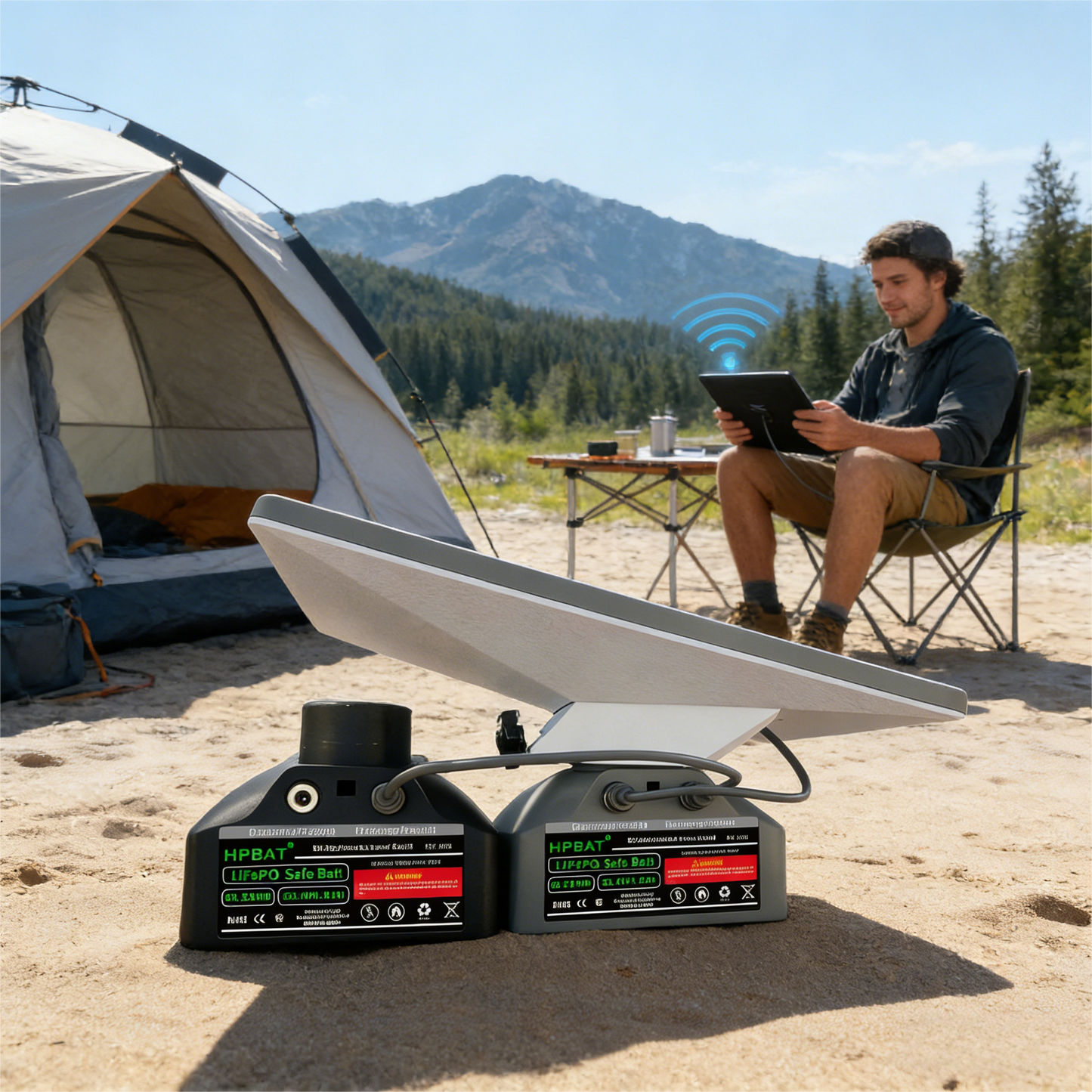 Starlink Mini Expandable Battery Pack – 29700mAh Portable Power Bank with Parallel Battery Connection for Outdoor & Off-Grid Use