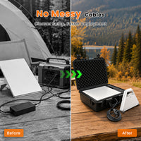 Starlink Mini portable power setup with cleaner DC connection and less cable clutter