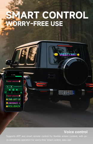 Multifunctional Bright Programmable Flex LED Display for Cars/SUVs/Trucks/Tesla/Multi-Scene