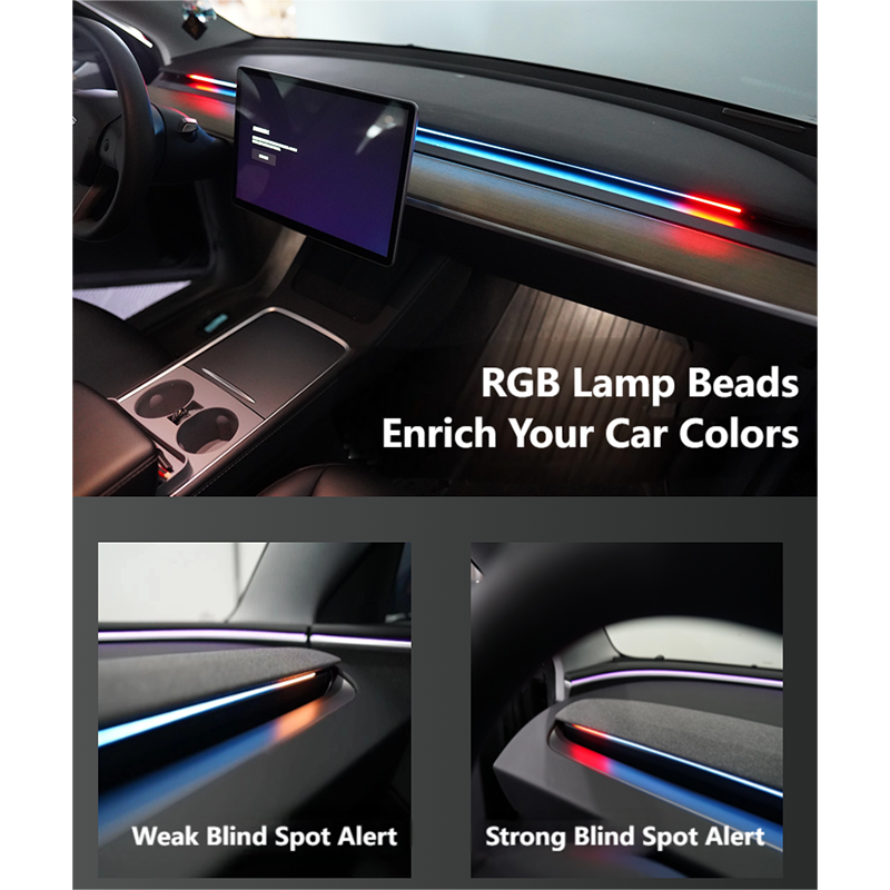 BSD Blind Spot Monitor Atmosphere Light System For Tesla Model 3/Y/3 Highland/Y Juniper