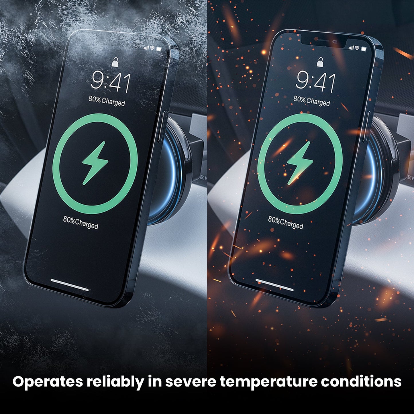 Sleek Magnetic Charging Dashboard Phone Mount with Seamless For Tesla Cybertruck