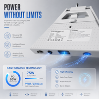 Starlink Mini battery pack with LCD display, 65W USB-C PD output and 99Wh capacity
