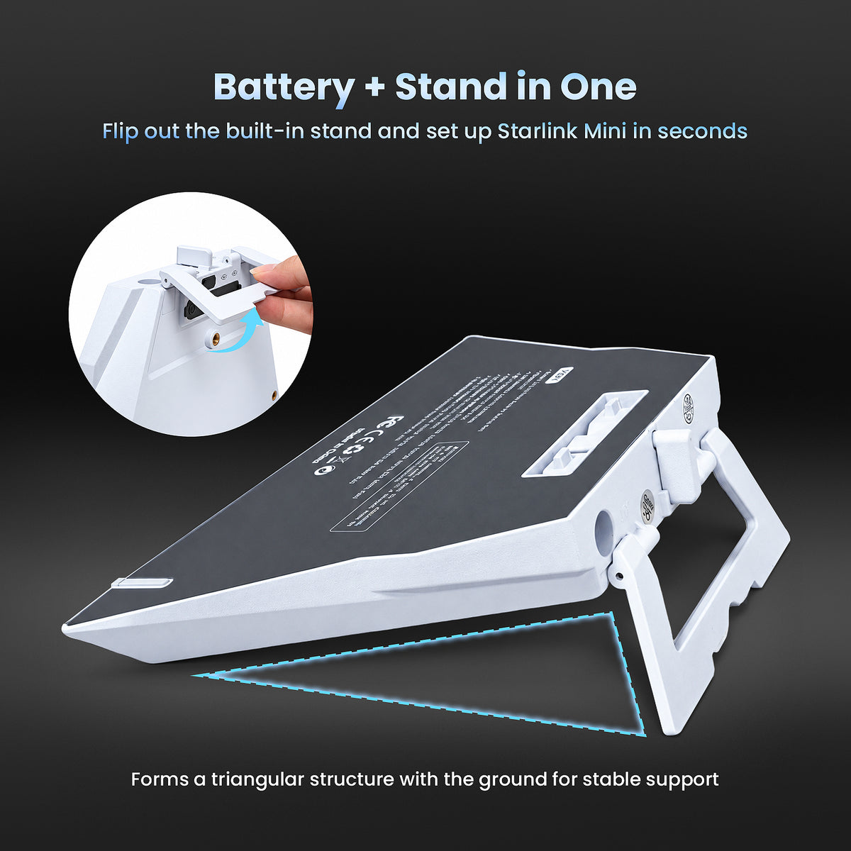 Starlink Mini Snap-Fit Travel Battery V4 - 99Wh/27,000mAh, LCD Display, Up to 5 Hours Runtime