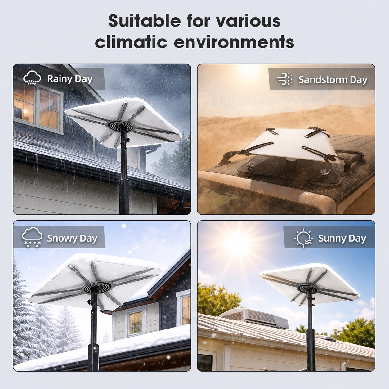 Starlink windproof securing strap suitable for rainy snowy sandy and sunny environments