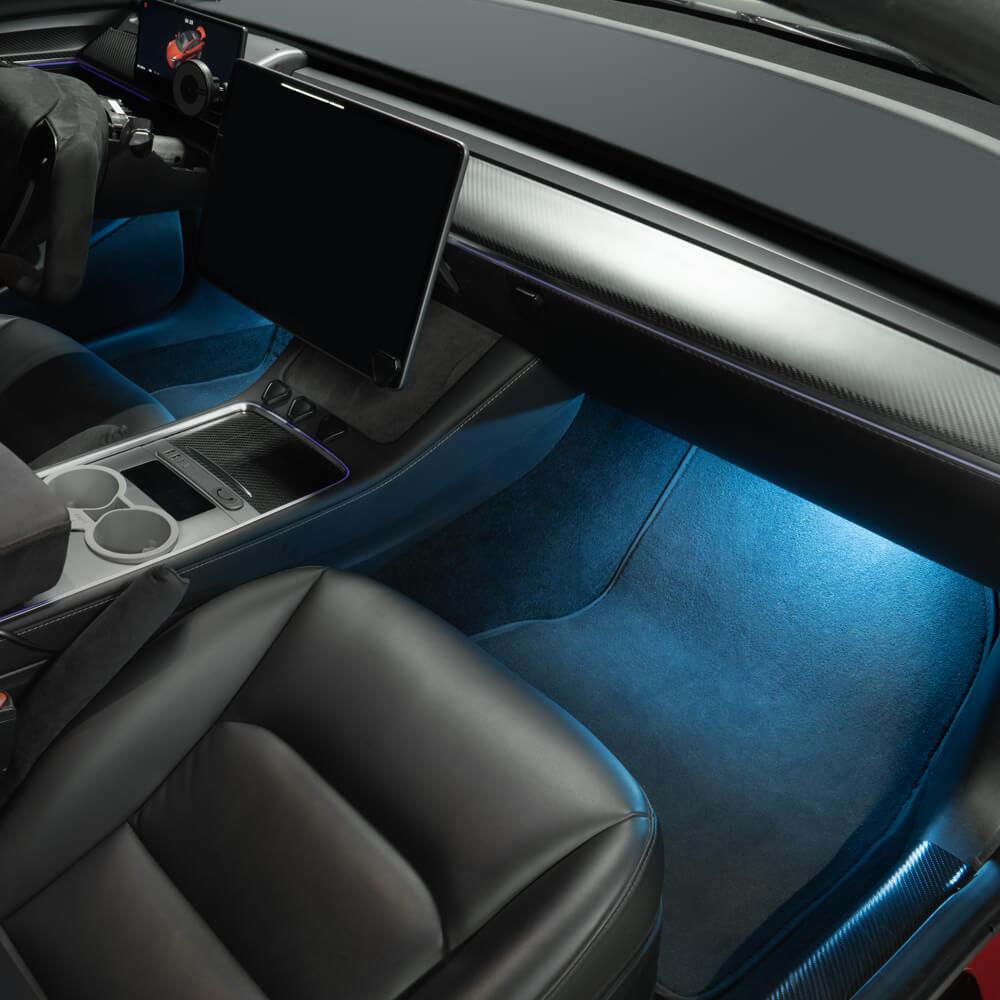 프리미엄 메탈 쉘 풋웰 조명 - Model Y/Model 3 및 Model S/X와 Model 3 Highland/Model Y Juniper를 위한 완벽하게 맞춤화된 조명 업그레이드