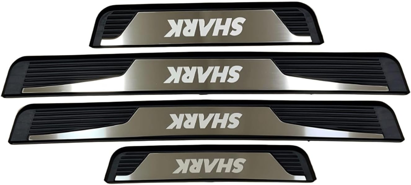 Car Accessories Door Sill Protector for BYD Shark 2024 2025 Auto Parts Door Sill Protector Guard Plate Trim Strip ABS Silver 4 Pcs Set