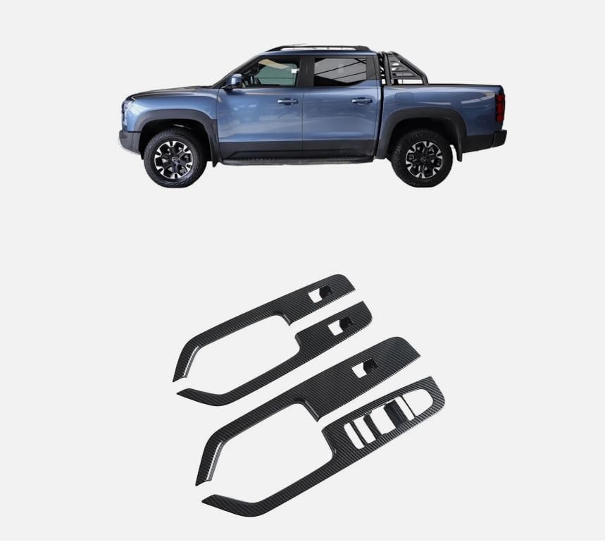 Window Glass Lift Car Accessories for BYD Shark 6 2025-2024 Accessories, Button Panel Cover Trim Carbon Interior Lift Switch Frame