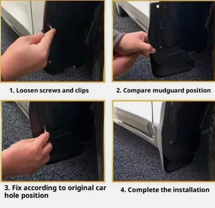 Mud Guards Flaps Splash for BYD Shark 6 2025-2024 Accessories, Auto Parts Front Rear Mudguard Fender 4pcs