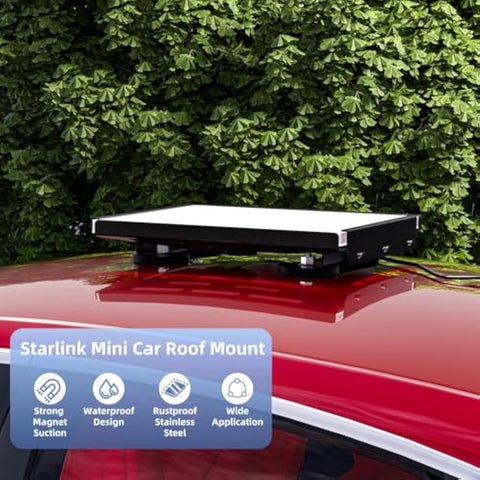 Starlink Mini Mount Magnetic Mount Kit for Cars and Boats et (Stainless Steel Heavy Duty Bracket)