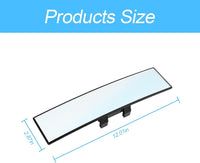 12 Inch HD Car Rearview Mirrors, Shock Resistant Interior Clip-on Panoramic Rear View Mirror for Cars/SUVs/Trucks/Vehicles