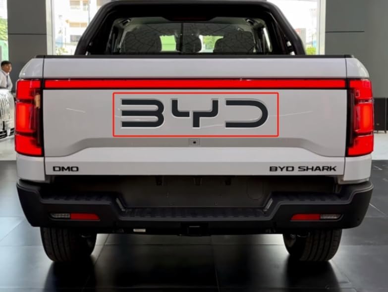 Car Accessories Letter BYD Car Emblem Badge for BYD Shark Shark 6 2026 2025 2024 Auto Letters 3M Adhesive Raised Decal（Matte Black）