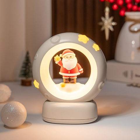 Space Astronaut Kitty LED Night Light for Kids, Nursery Night Light Rechargeable Table Lamp