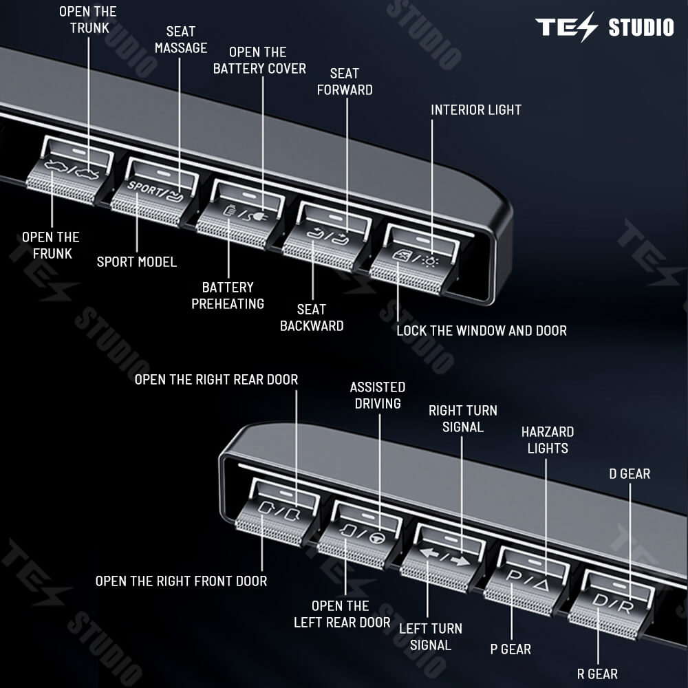 Tesstudio Magic Rotating Button Docking Station for Tesla Model 3/Y/Highland Model Y Juniper 2.0