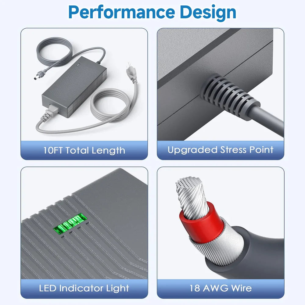 195W Replacement AC Power Adapter (57V 3.42A) for Starlink Gen 3