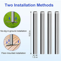 No-Dig Ground Anchor Pole Mount Kit for Starlink Gen 3 Dish