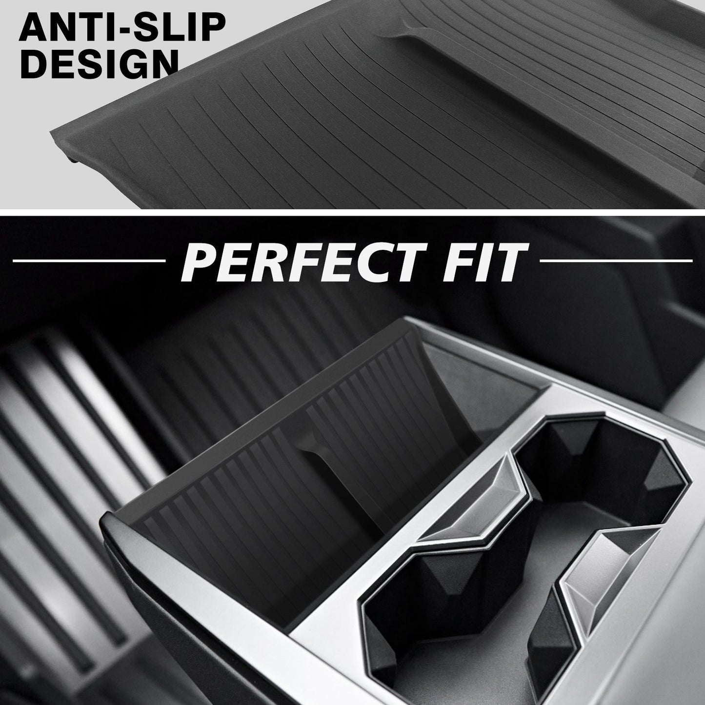 사이버트럭용 Tesstudio 센터 콘솔 전화 충전 구역 실리콘 매트