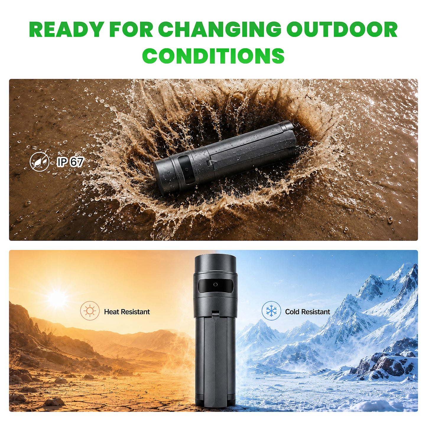 IP67 water-resistant Starlink Mini battery stand for changing outdoor conditions