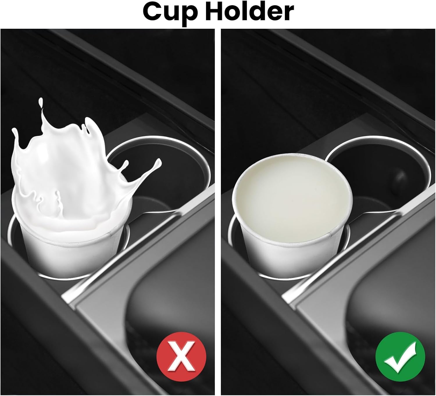 Center Console Organizer Tray 5 Pcs Include Armrest Hidden Drawer Storage Box Cup Holder For Tesla Model 3 Highland