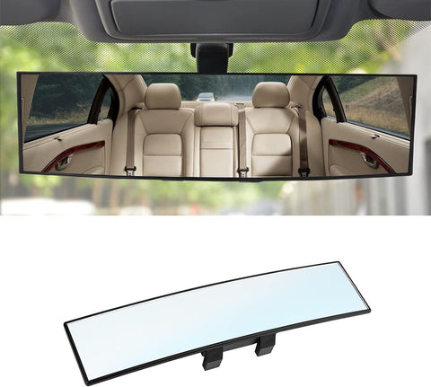 12 Inch HD Car Rearview Mirrors, Shock Resistant Interior Clip-on Panoramic Rear View Mirror for Cars/SUVs/Trucks/Vehicles
