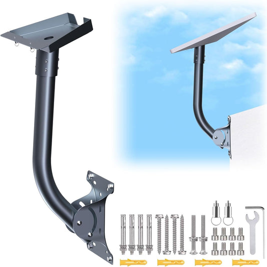 Starlink Gen 3 Mount 360°Rotatable Mounting Kit for Wall/Roof/Pole, Heavy Duty Aluminum Alloy with V3 Pole Adapter, Weatherproof Ideal for Home