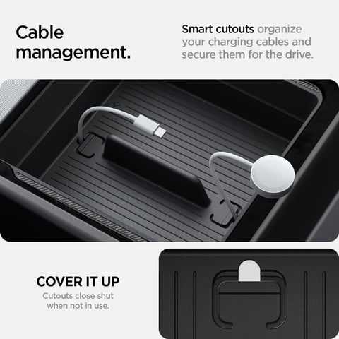 Ctmods Armrest Console Organizer for Tesla Model Y Juniper/ Model 3 Highland