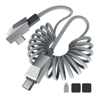 4ft (1.2m) Spring USB-C Cable for Tesla Model Y/3/X/S, Cybertruck-Style Accessories