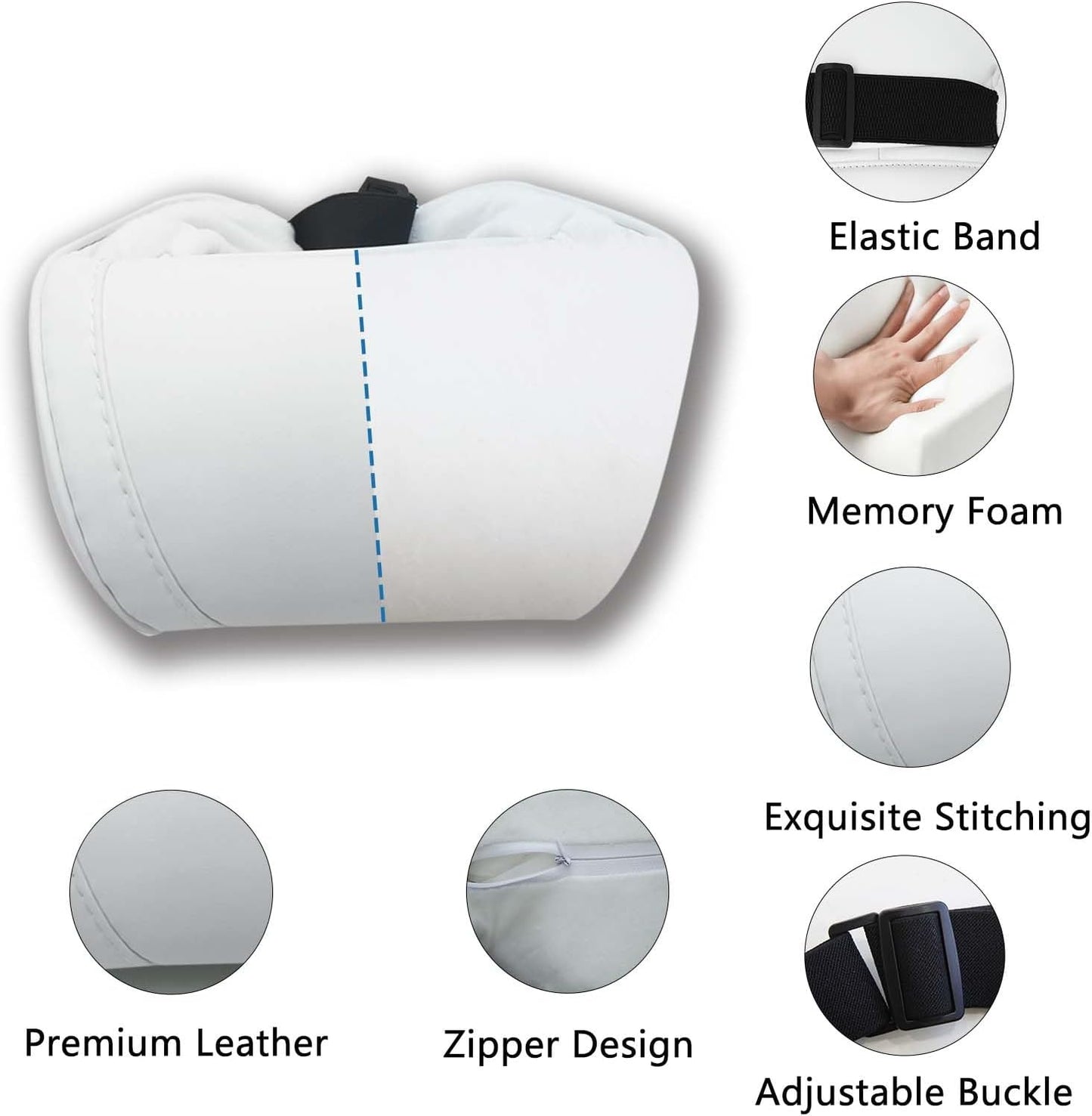 2026 Memory Foam Ergonomic Design Comfortable Headrest Cushion Pillow for Tesla Model 3/Y/S/X/Cybertruck Accessories