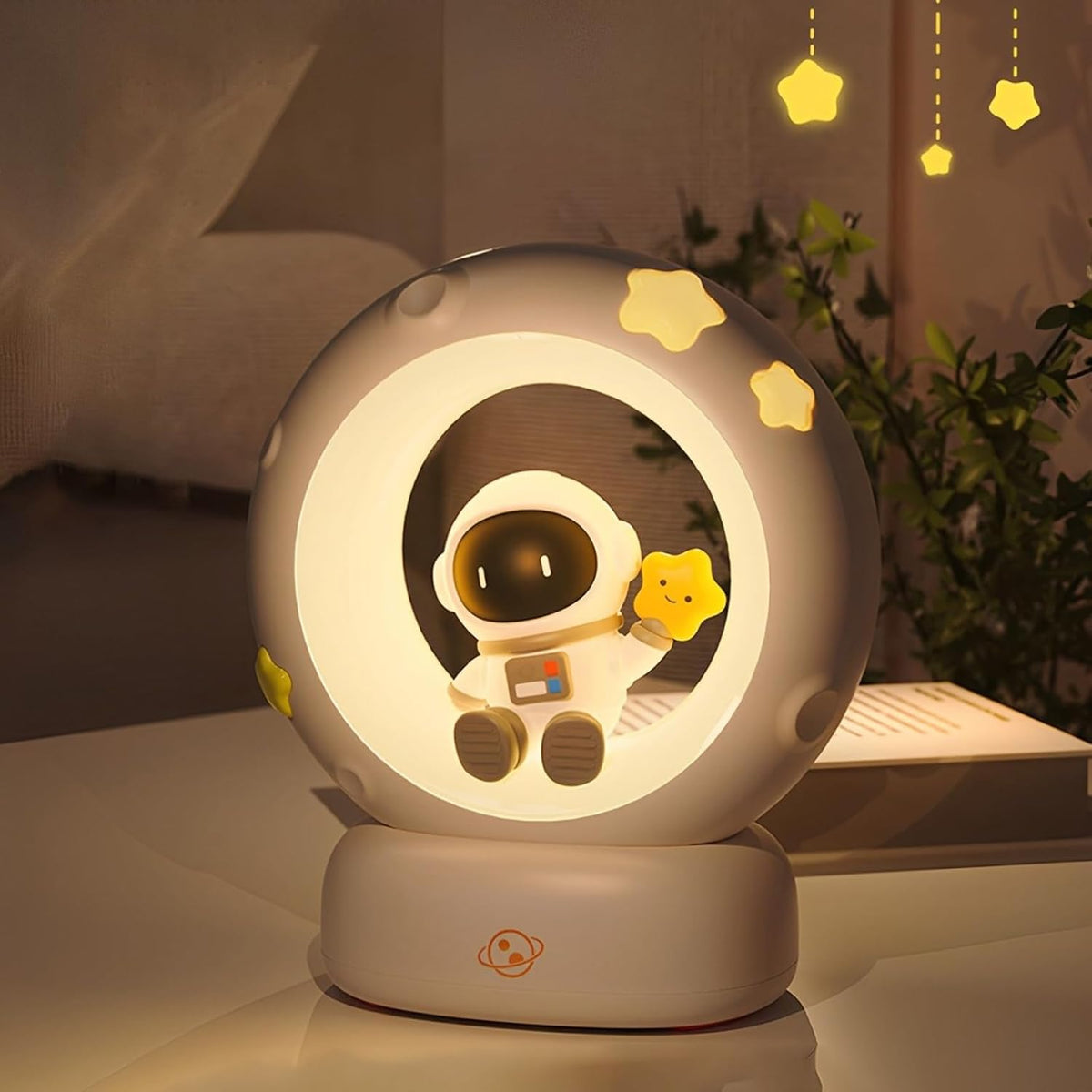 Space Astronaut Kitty LED Night Light for Kids, Nursery Night Light Rechargeable Table Lamp