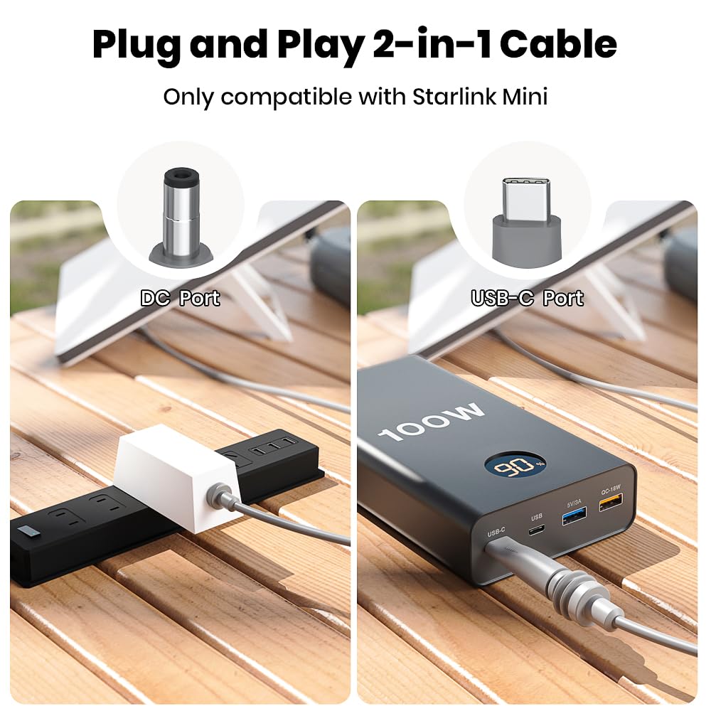 Starlink Mini DC Power Cable Replacement v2 view 3