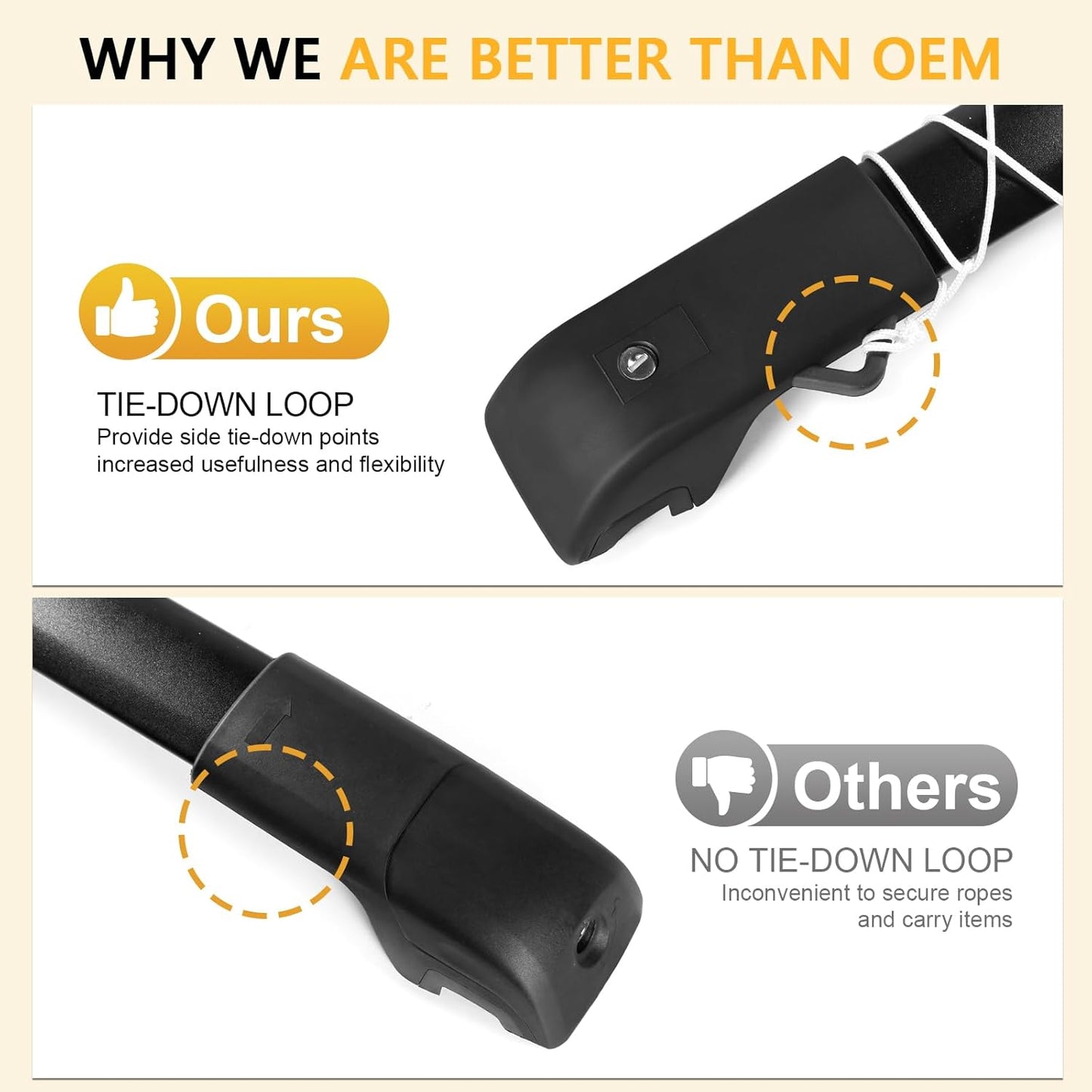 Lockable Roof Rack Cross Bars Compatible with Subaru Forester 2014-2025 with Raised Side Rails (Not for Wilderness)