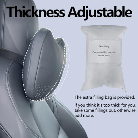 2026 Ctmods Nappa Leather Headrest Pillow 2 Packs for Tesla Neck Pillow Uniquely Designed for Tesla Model Y/3/S/X