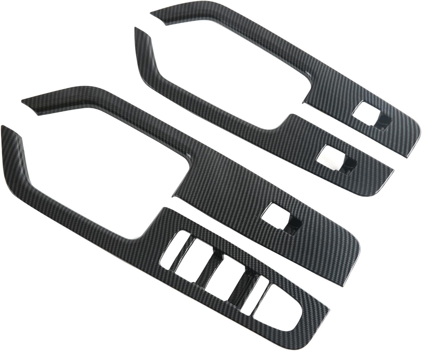 L2R para BYD Shark 6 (2024-2025) Cubierta de Manija Interior de Puerta Accesorios Interiores de Coche Estilo Fibra de Carbono ABS Decoración de Revestimiento 4 PCS
