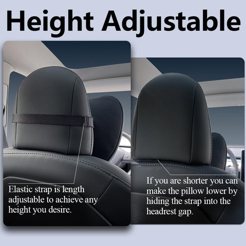 2026 Ctmods Nappa Leather Headrest Pillow 2 Packs for Tesla Neck Pillow Uniquely Designed for Tesla Model Y/3/S/X