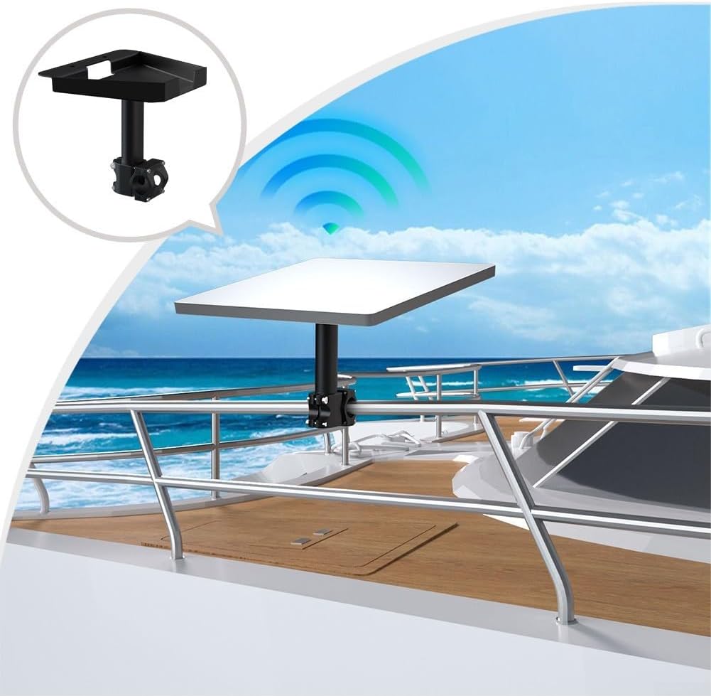 Stainless Steel Clamp Bracket for Starlink Gen3/Mini Antenna Installation, Compatible with 0.8-1.17 in Pole, for RV, Rooftop, and SUV Outdoor Setup