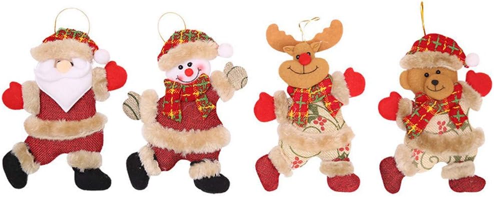 Christmas Decorations – 4 Pack Xmas Tree Ornaments