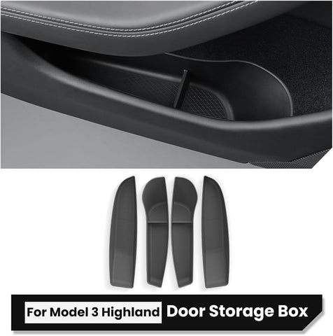 CTmods Door Side Storage Box Door Organizer Tray For Tesla Model 3 Highland