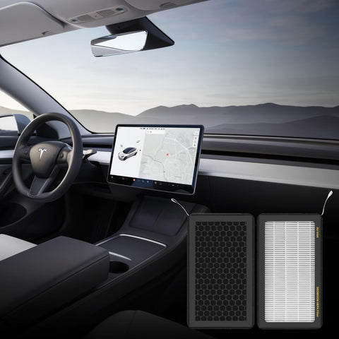 Ctmods Tesla Model 3 /Model Y Air Filter HEPA 2 Pack with Activated Carbon Tesla Cabin Air Filter Replacement