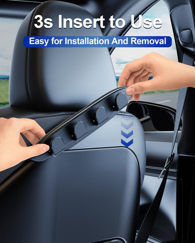 2026 2 Pack Car Seat Hooks for Tesla Model Y(Juniper) Model 3(Highland) Accessories for Bags, Handbag Backpack Grocery