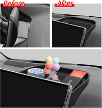 Dashboard Screen Storage Box Compatible with BYD Shark 2026 2025 2024 Center Console Display Box Hidden Tray Silicone Organizer Tray Behind Screen Car Accessories (Type-A)