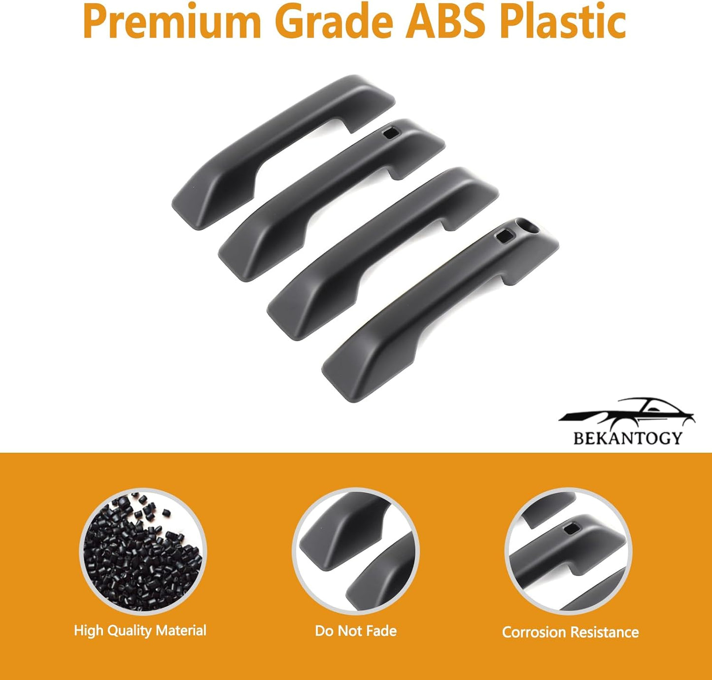 4PCS Exterior Door Handle Cover Trim Compatible with BYD Shark 6 GS 2024 2025 ABS Pickup Exterior Door Handle Protector Trim Cover Exterior Accessories (Matte Black)