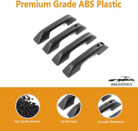 4PCS Exterior Door Handle Cover Trim Compatible with BYD Shark 6 GS 2024 2025 ABS Pickup Exterior Door Handle Protector Trim Cover Exterior Accessories (Matte Black)