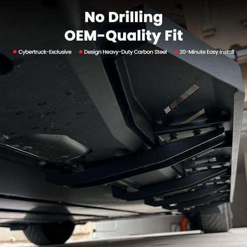 Tesla Cybertruck Running Boards Side Steps 2 PCS, Exterior Brackets Nerf Bars for Tesla Cybertruck Accessories