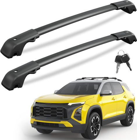 Lockable Roof Rack Cross Bars with Raised Side Rails For Hyundai Santa Fe 2024 2025