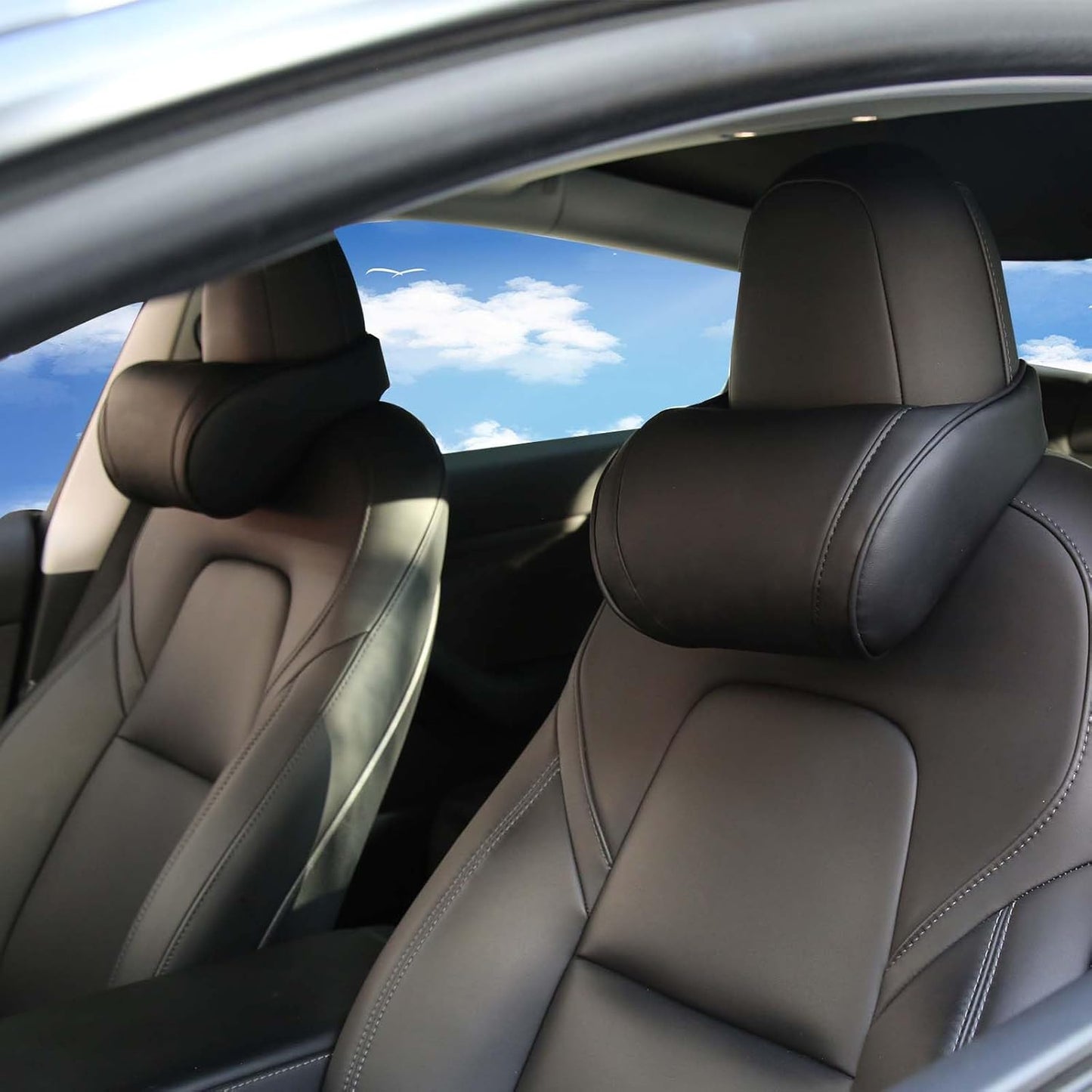 2026 Memory Foam Ergonomic Design Comfortable Headrest Cushion Pillow for Tesla Model 3/Y/S/X/Cybertruck Accessories