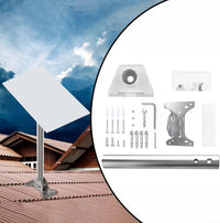 Stainless Steel Roof Mount Bracket Kit for Starlink – Heavy-Duty Pivot Tube Support with Protective Pad(elbow pipe)