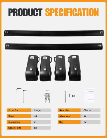 Lockable Roof Rack Crossbars For Ford Explorer 2021- 2025 Heavy Duty Anti-Theft Roof Rails