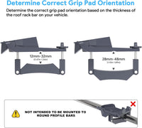 Starlink Mini Roof Rack Mount, 0.47''-1.89'' with Pipe for RV, Poles, Yachts, Campers(Not for Round Profile Bars)