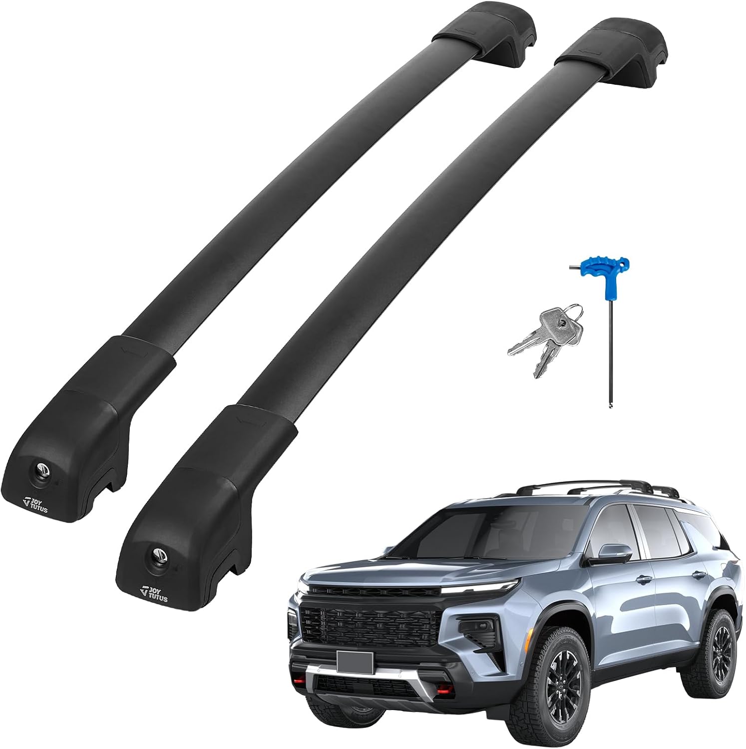 Anti-Theft Crossbar Lockable Roof Rack Compatible with Chevy Suburban,Tahoe,GMC Yukon & Yukon XL,Cadillac Escalade ESV 2021-2024