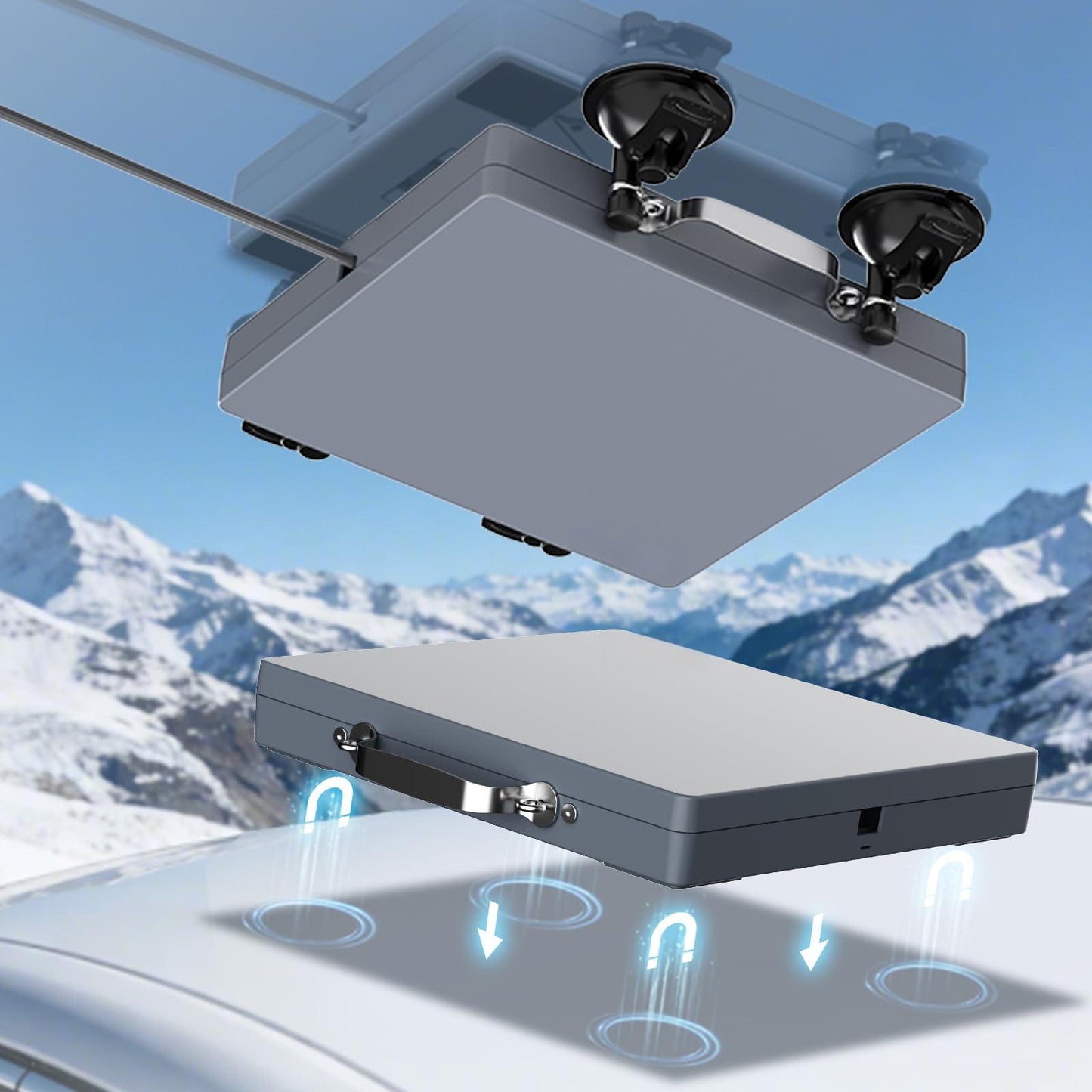 Starlink Mini Magnetic Mount with Protective Case - 200lbs Heavy Duty Suction Cup Roof Rack Kit for RV, Car, Truck